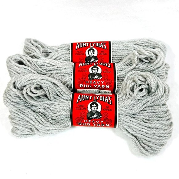 Aunt Lydia Office Vintage Aunt Lydias Heavy Rug Yarn Three Skeins
